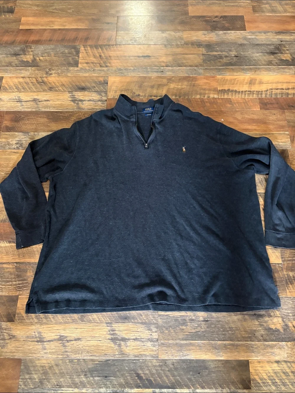 Polo by Ralph Lauren Men's Gray Long-Sleeve Half-Zip Pullover Estate Rib 4xlt